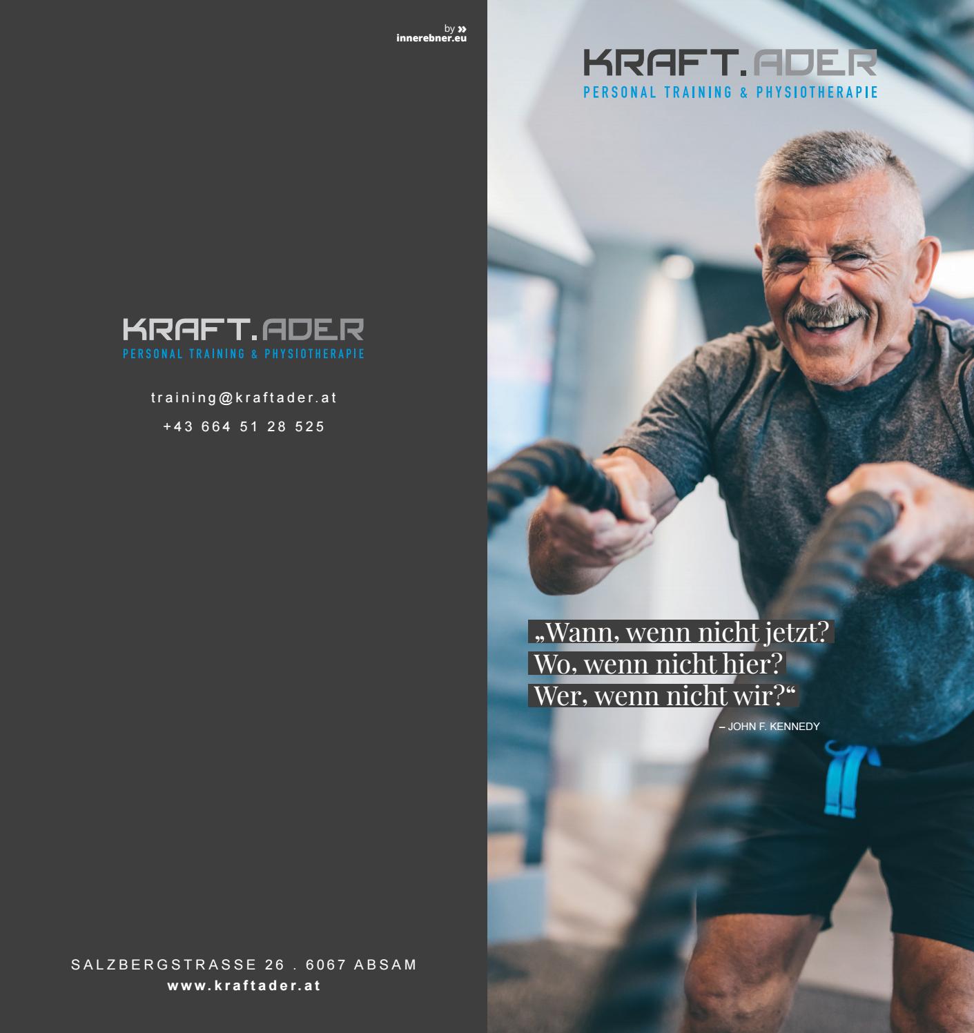 Kraft Ader Personal Training Physiotherapie Flyer By