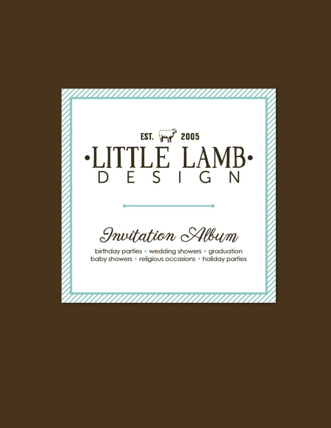 Little Lamb Design Invitation Album 2018 by PrintsWell Issuu
