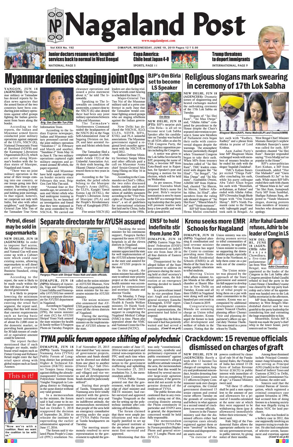 June 19 19 By Nagaland Post Issuu