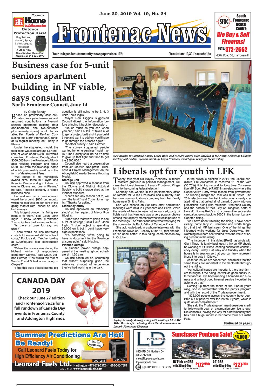 Vol.19 No.24 by Frontenac News PDFs have moved to Google Drive. Access