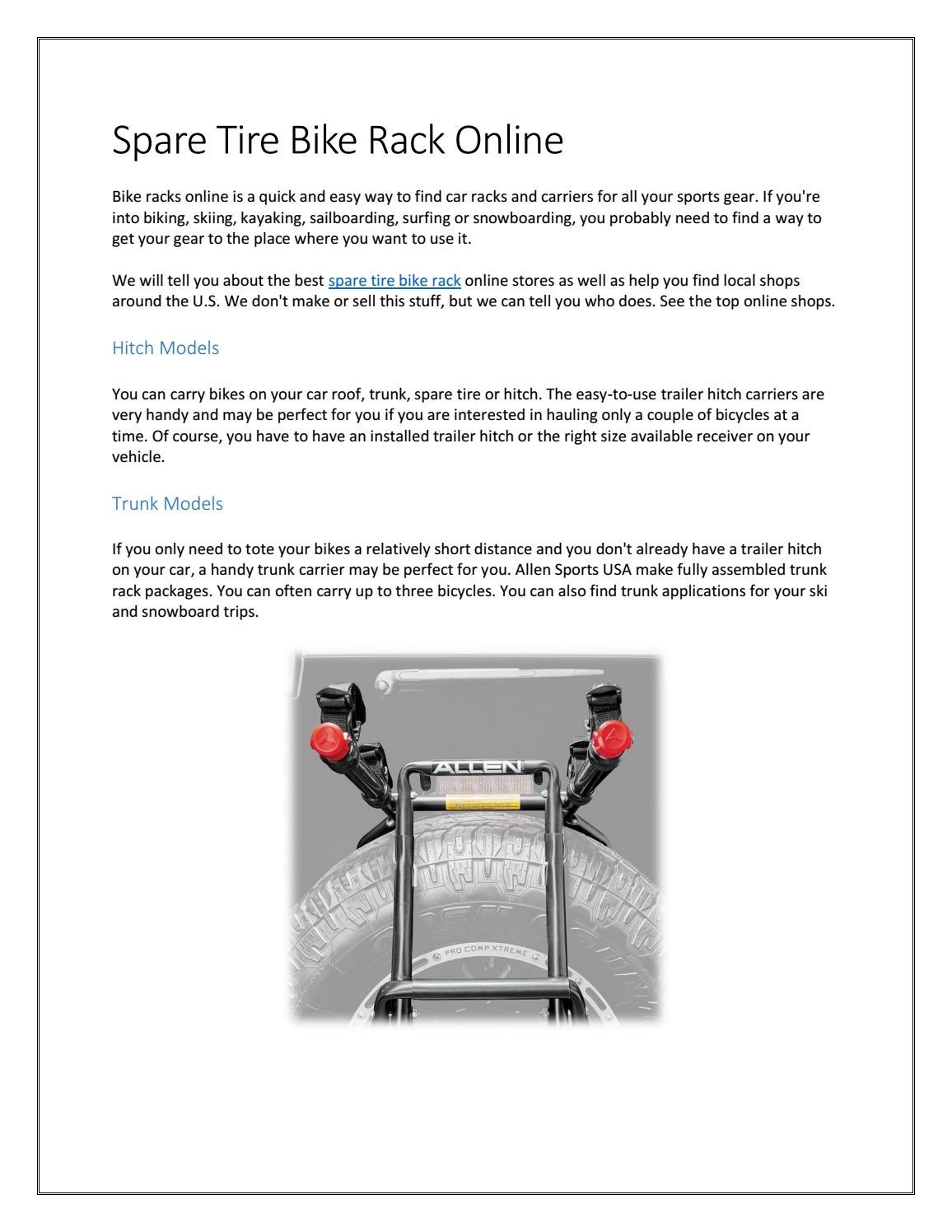 allen spare tire bike rack