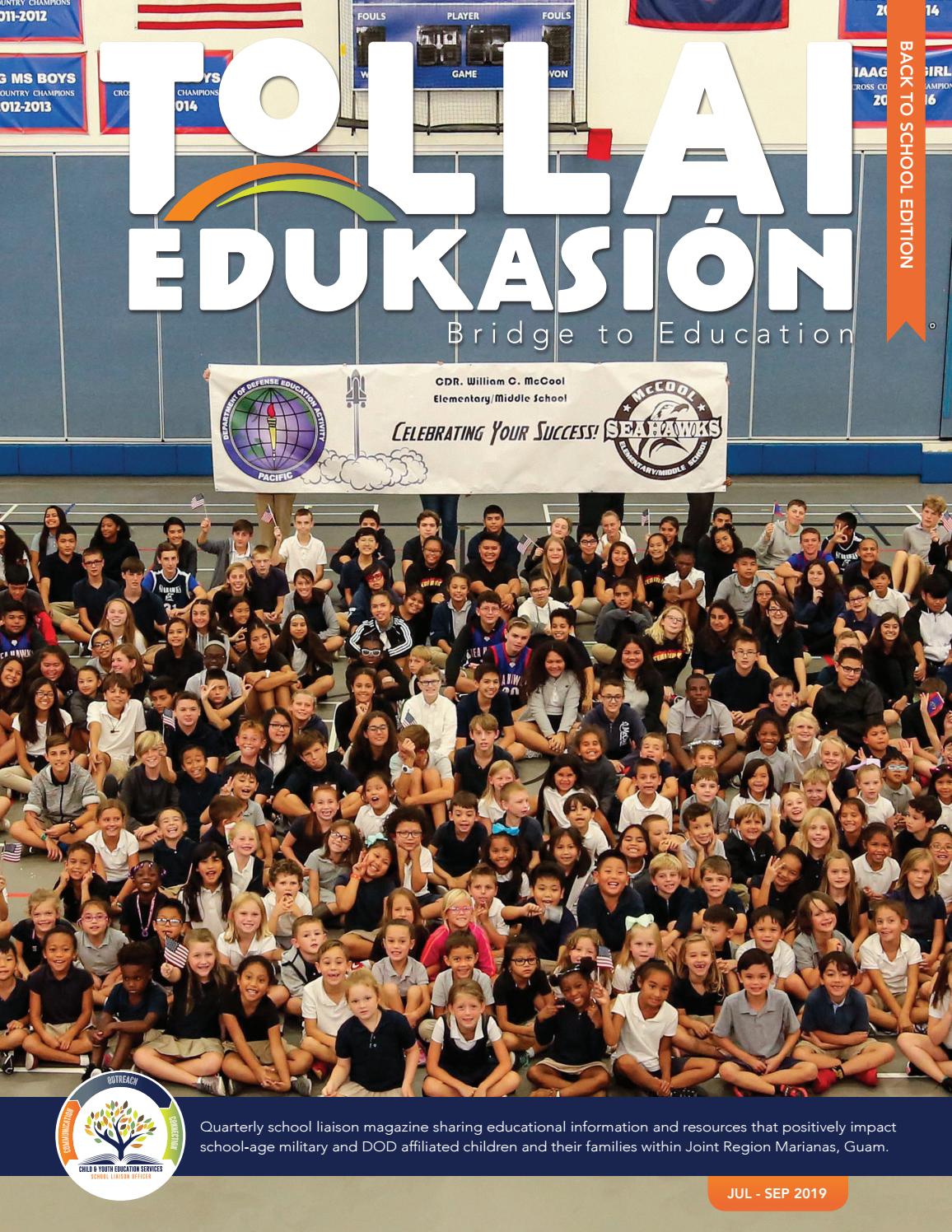 Edukasion Tollai July September 2019 By Joint Region Marianas 