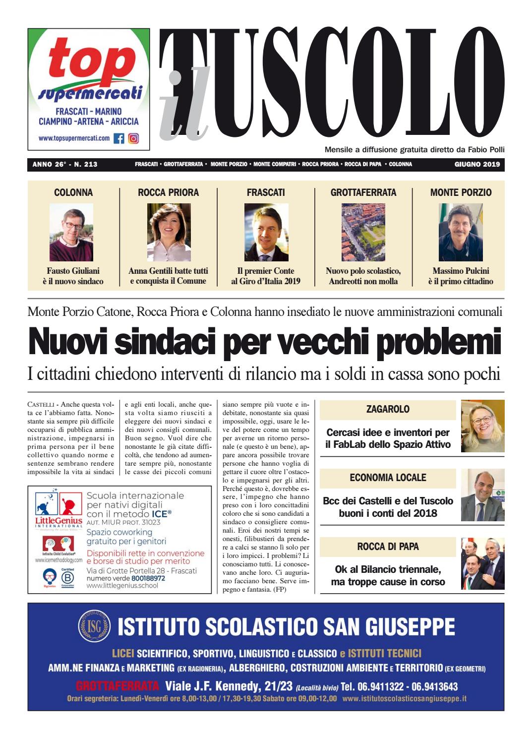 Il Tuscolo N 213 Maggio 2019 By Il Tuscolo L