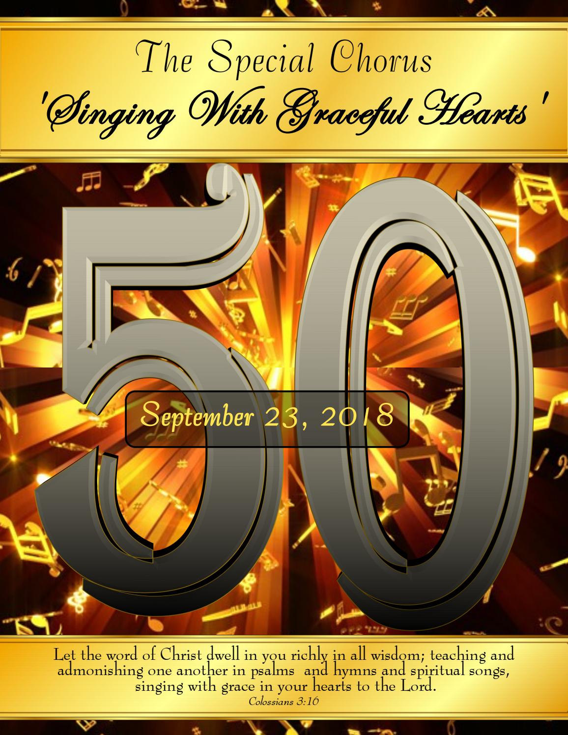 Special Chorus 50th Anniversary Souvenir Book by C&J Desktop Publishing