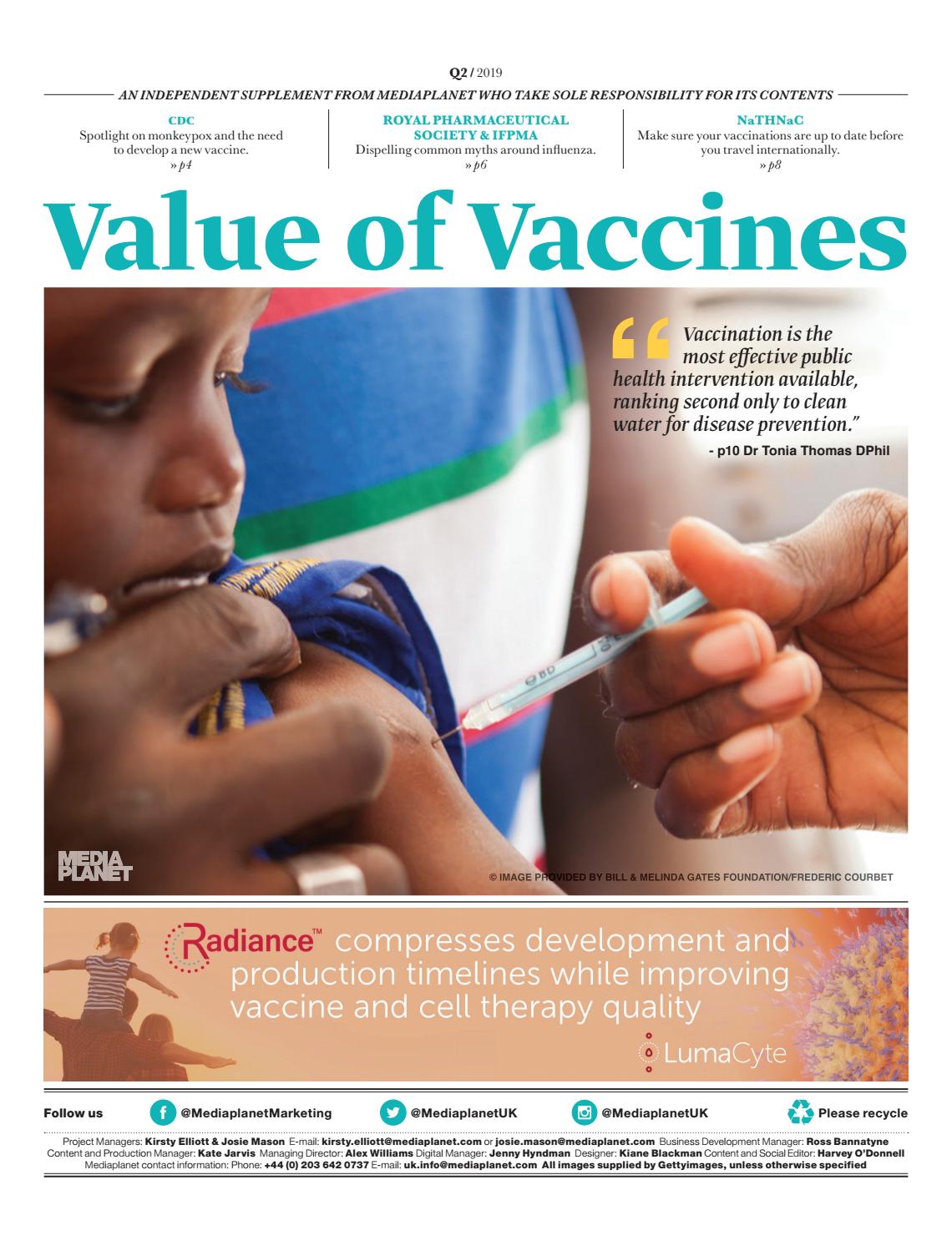 Value Of Vaccines Q2 Jun 2019 By Mediaplanet UK IE Issuu