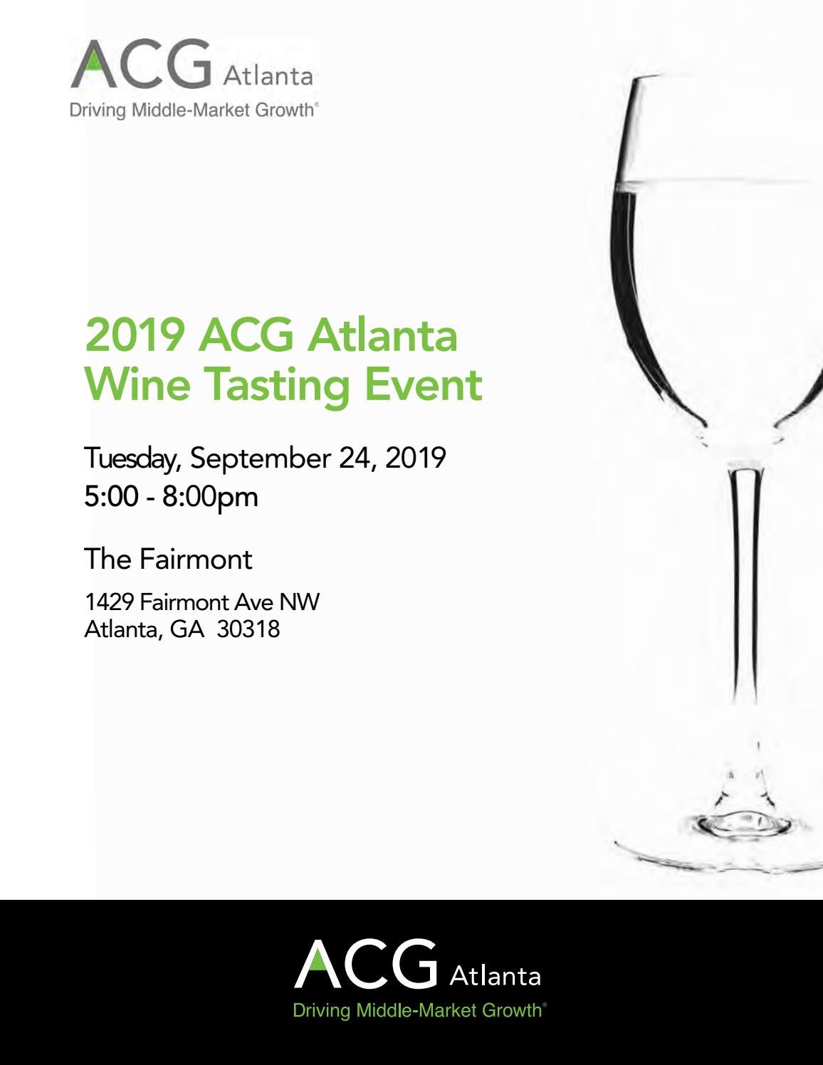 ACG Atlanta Wine Tasting Sponsorship Guide by ACG Atlanta Issuu
