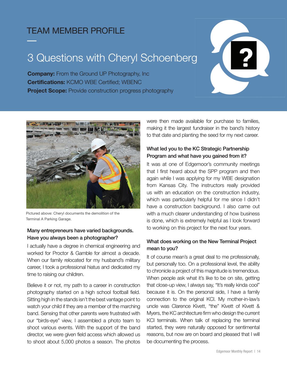 3 Questions with Cheryl Schoenberg by Edgemoor Infrastructure & Real