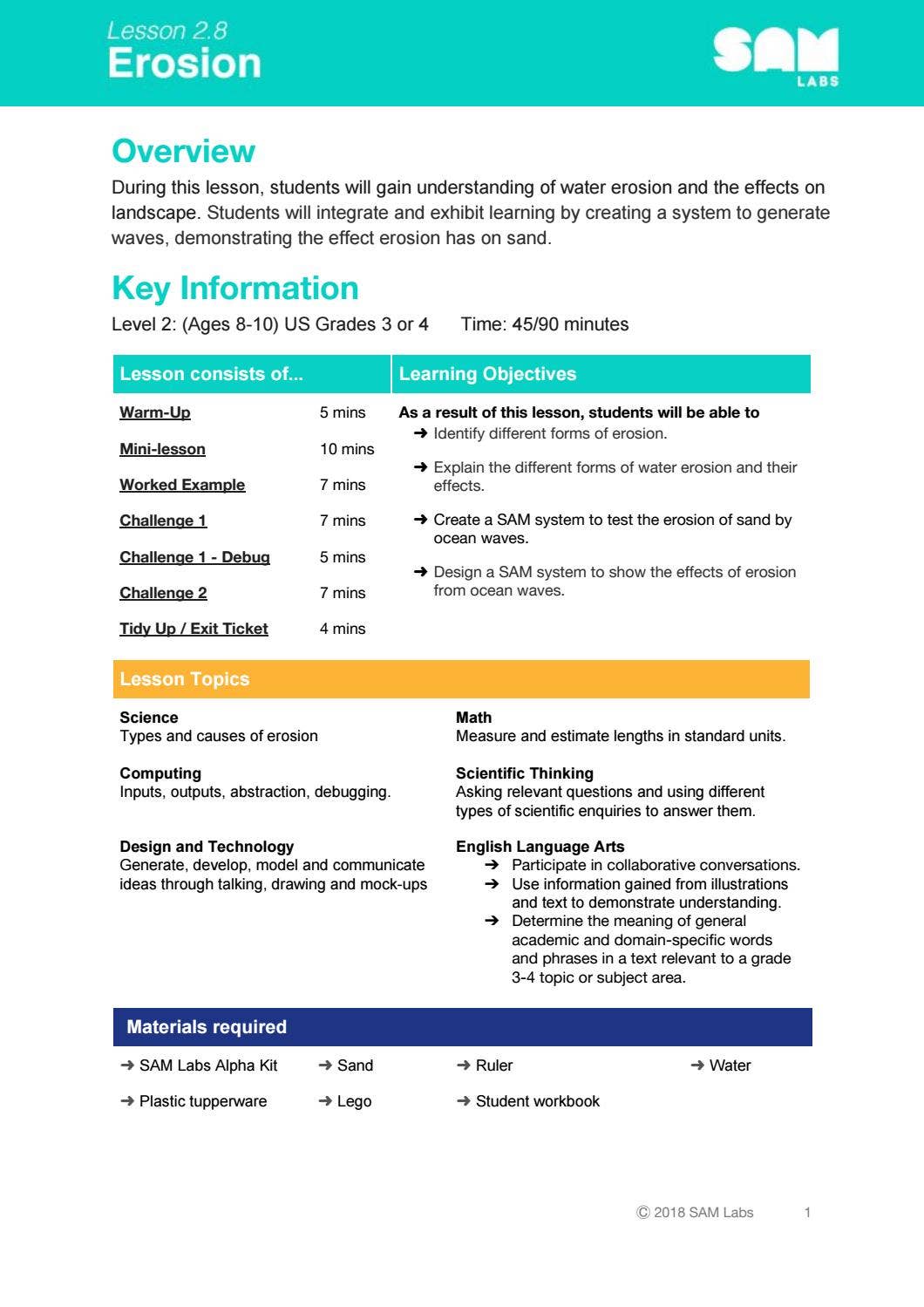 Erosion - Teacher Lesson Plan by ETC Educational Technology Connection ...