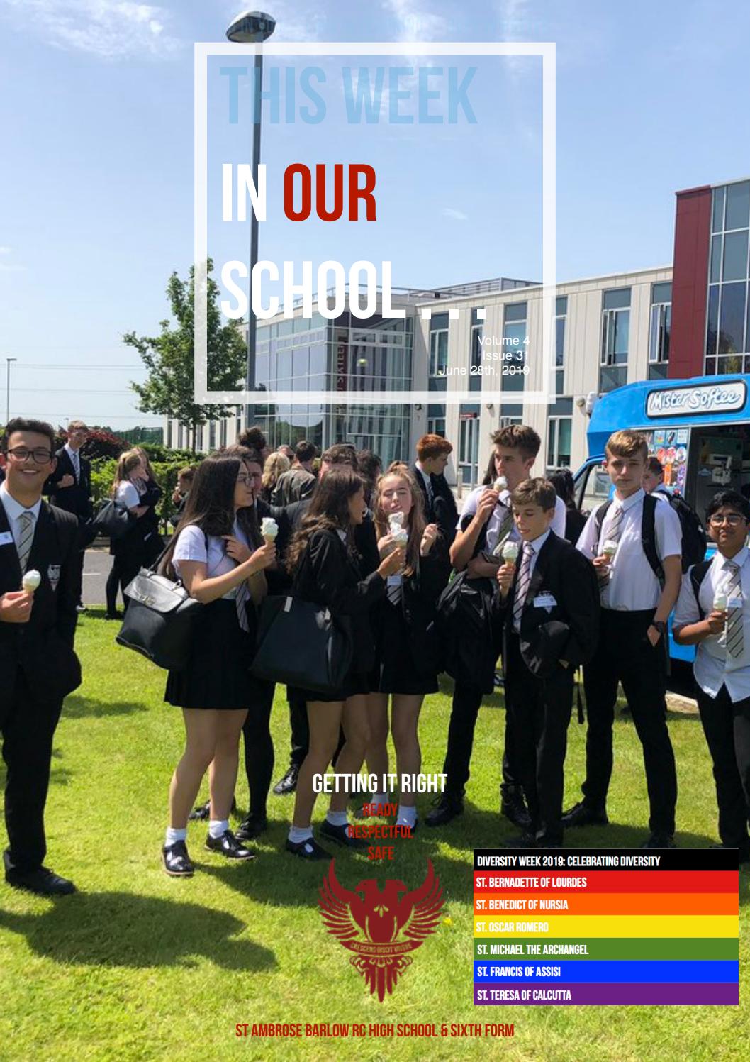 St. Ambrose Barlow Weekly Newsletter Vol.4 Issue 31 June 28th, 2019 by