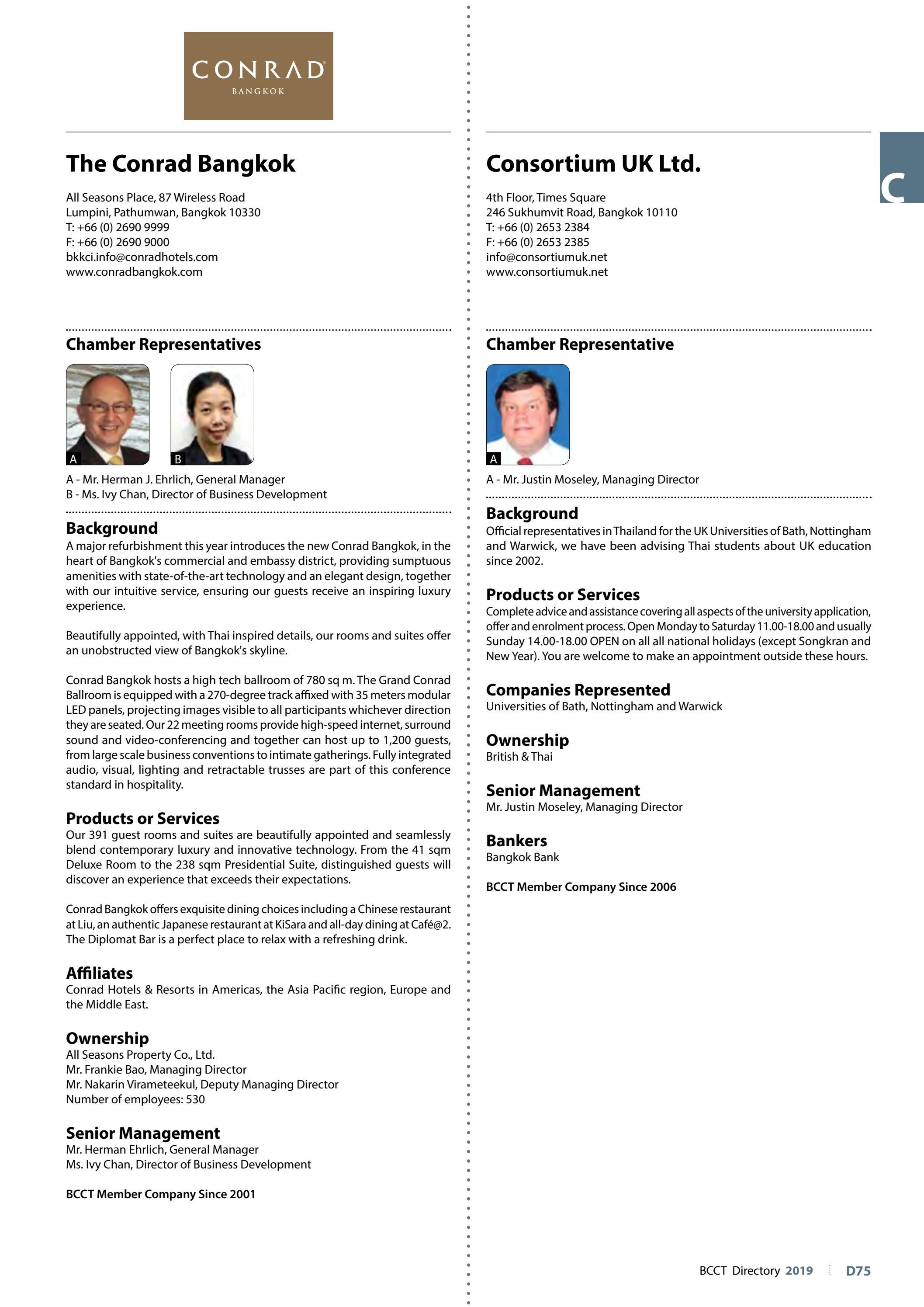 The British Chamber Of Commerce Handbook Directory Of Members