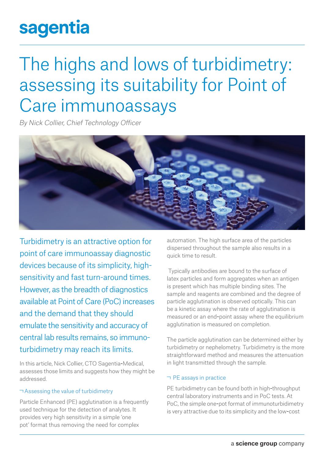 Turbidimetry article sagentia By Science Group Issuu