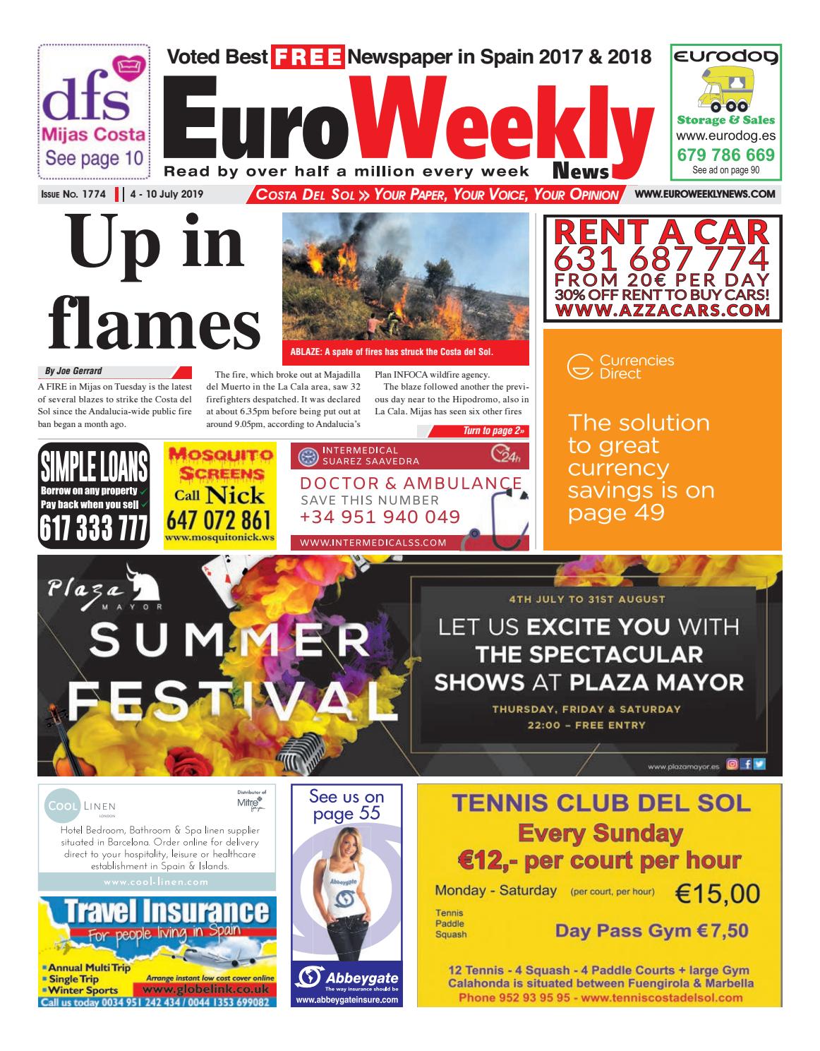 Xxx Japanes Shamel Gral And Old Man Fok Vidos Com In - Euro Weekly News - Costa del Sol 4 - 10 July 2019 Issue 1774 by Euro Weekly  News Media S.A. - Issuu