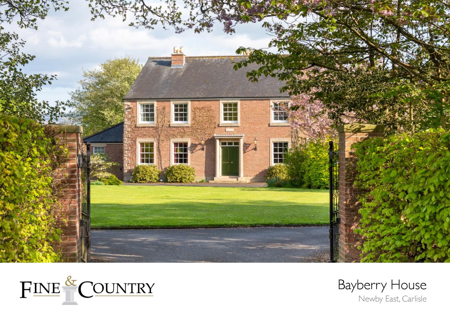 Sales brochure for 'Bayberry House' Newby East, Wetheral, Carlisle by