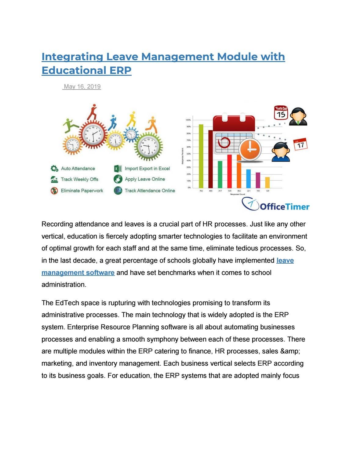 Integrating Leave Management Module with Educational ERP by OfficeTimer ...