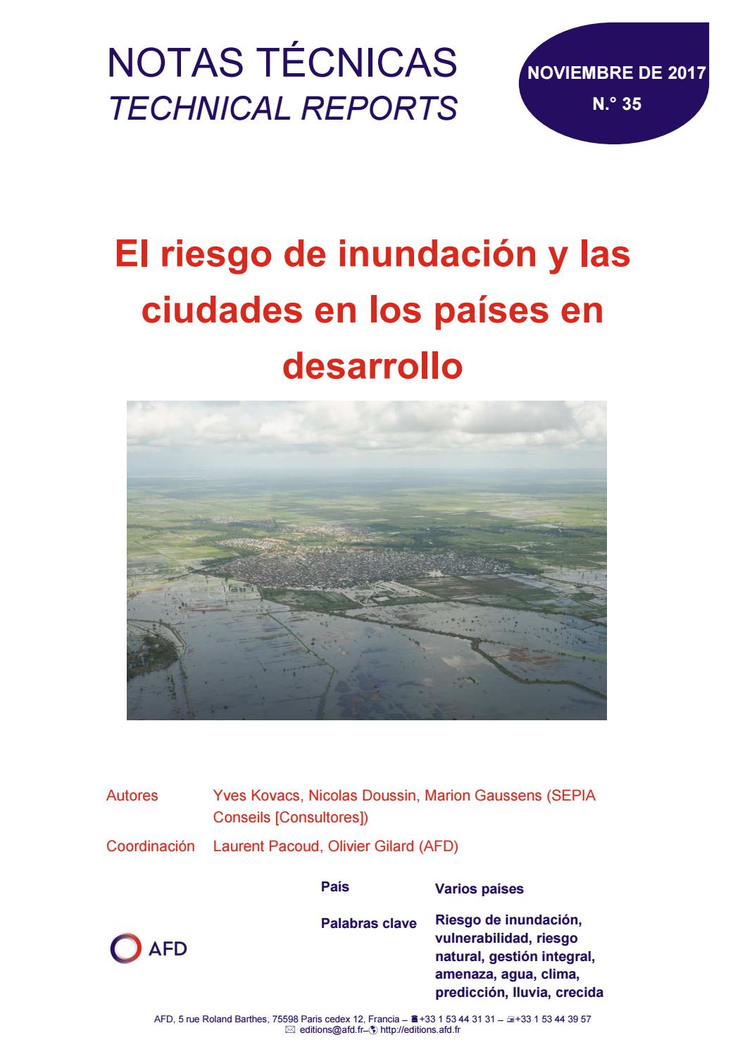 en paises tropicales lugar bajo expuesto a inundaciones