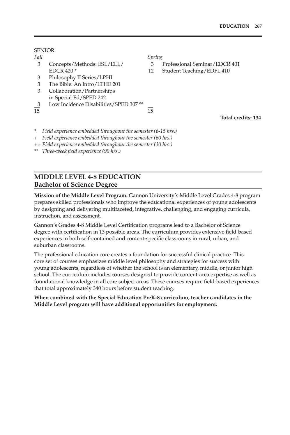 Gannon University Undegraduate Catalog 20192020 by Gannon University