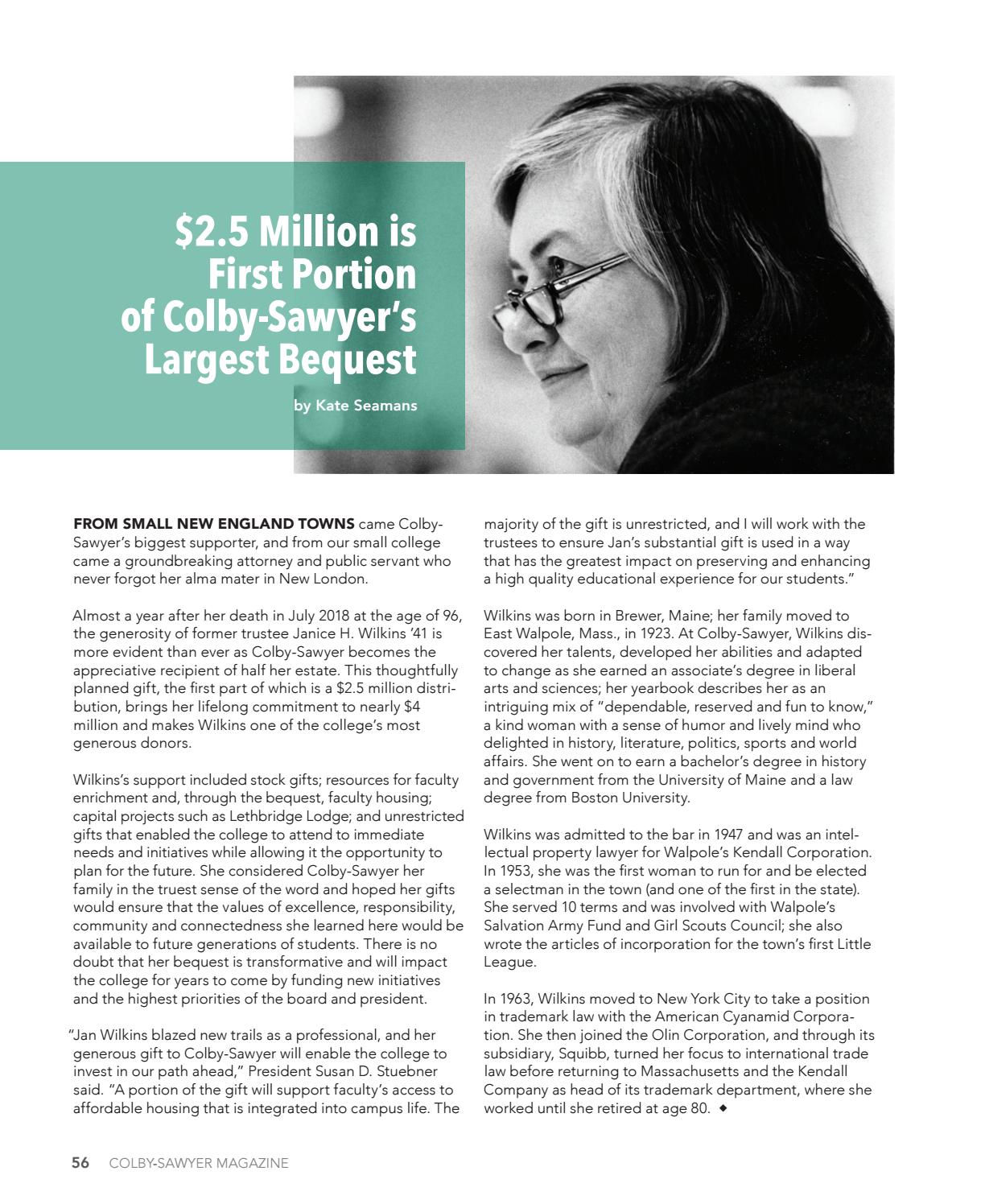 ColbySawyer Magazine Spring 2019 by ColbySawyer College Issuu
