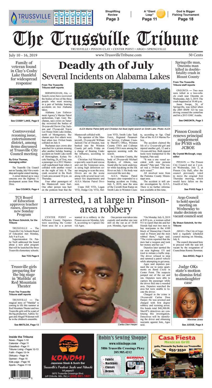 The Trussville Tribune July 10 16 2019 By Mike Kurov Issuu