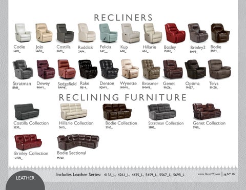 Best Home Furnishings 皮革 - 春季 2019 家具目录 第 6 页