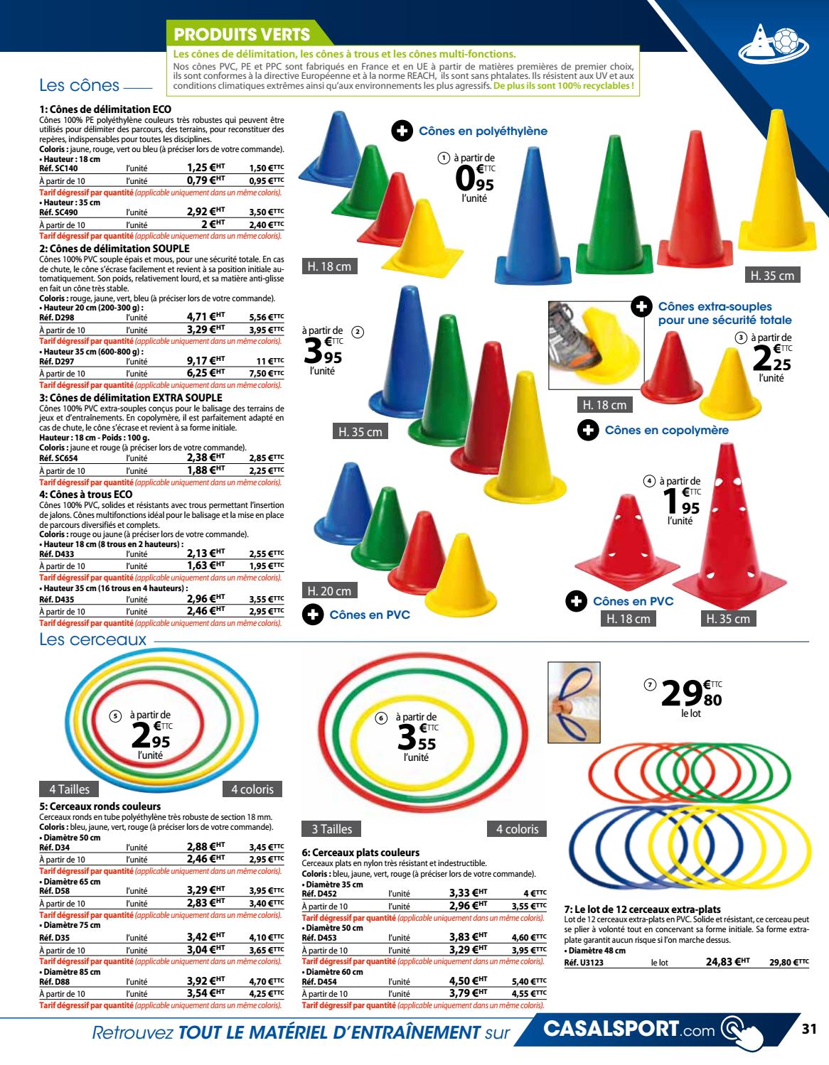 LOT DE 6 CONES SOUPLES 18CM