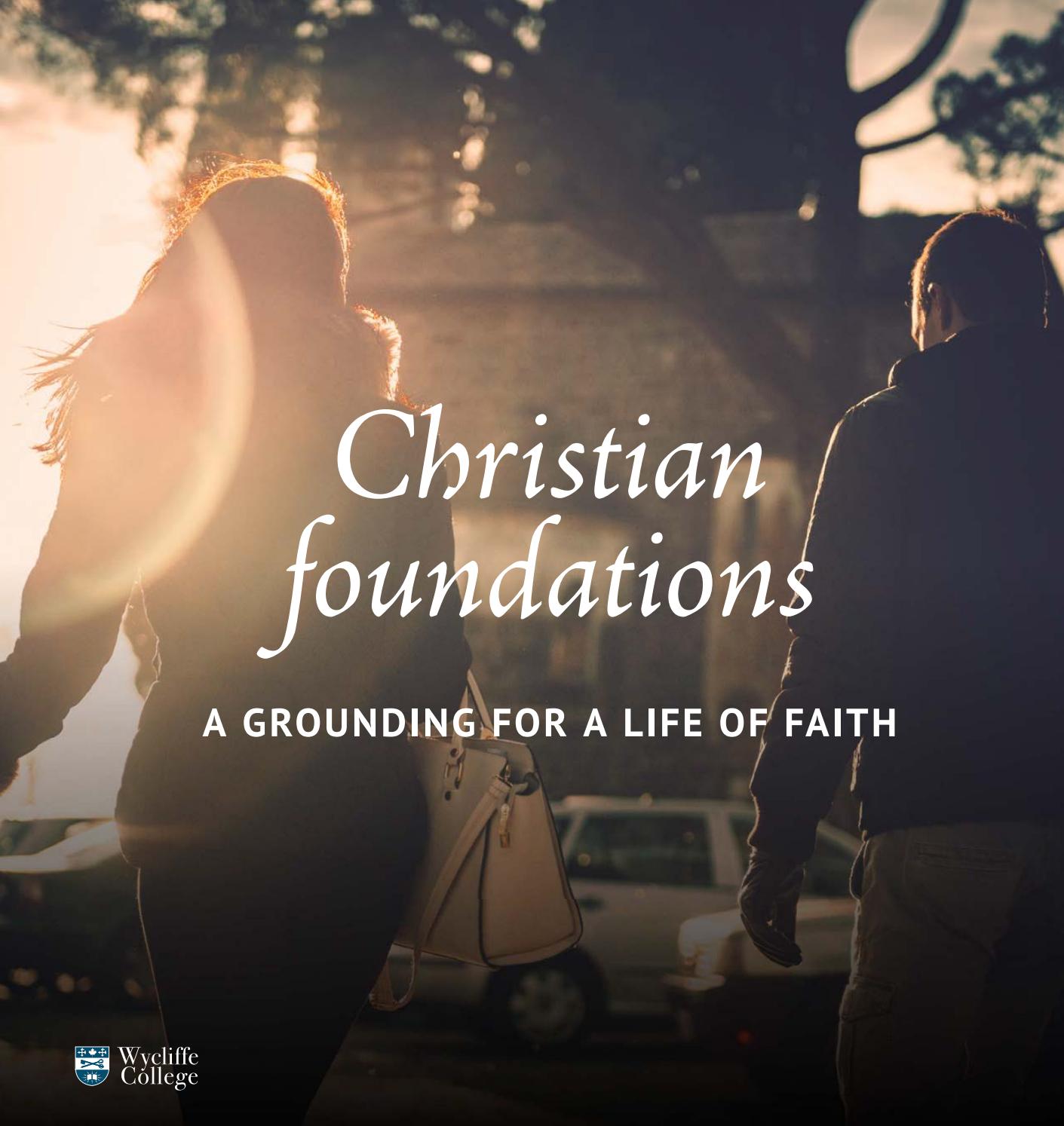(Sample) Christian Foundations A grounding for a Life of Faith by