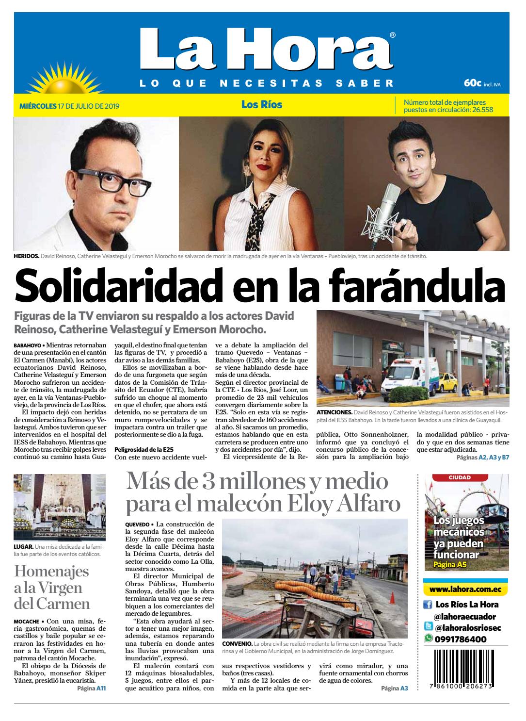 Los Rios 17 De Julio De 2019 By La Hora Ecuador Issuu