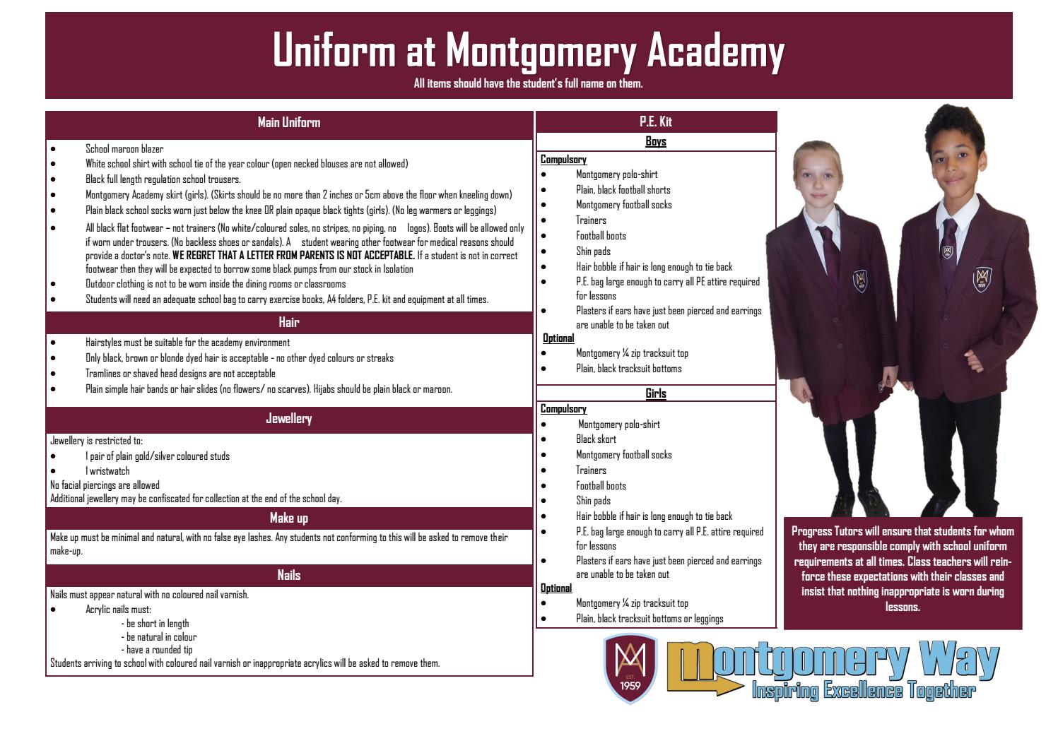 Montgomery Academy Uniform Requirements by Schudio Issuu