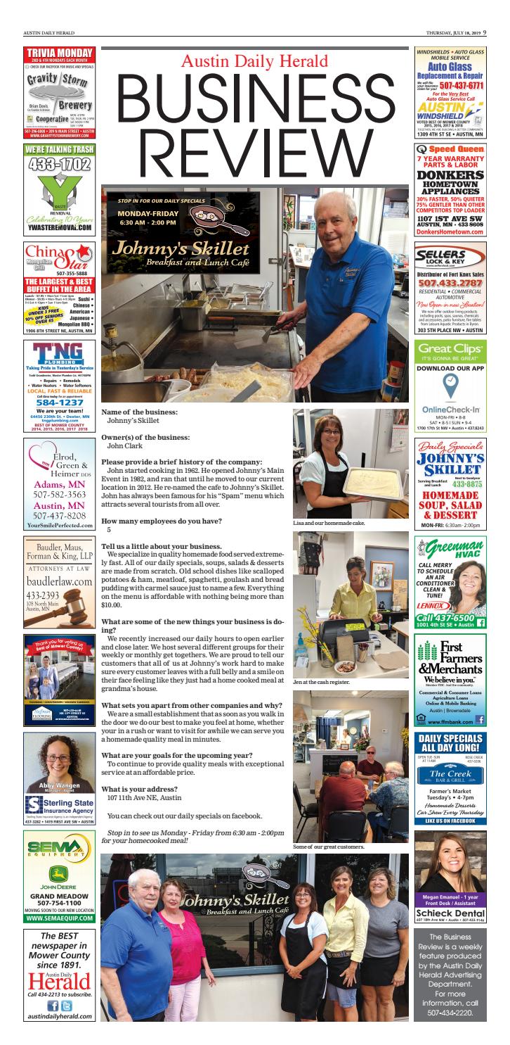 Business Review Johnny's Skillet by Austin Daily Herald Issuu