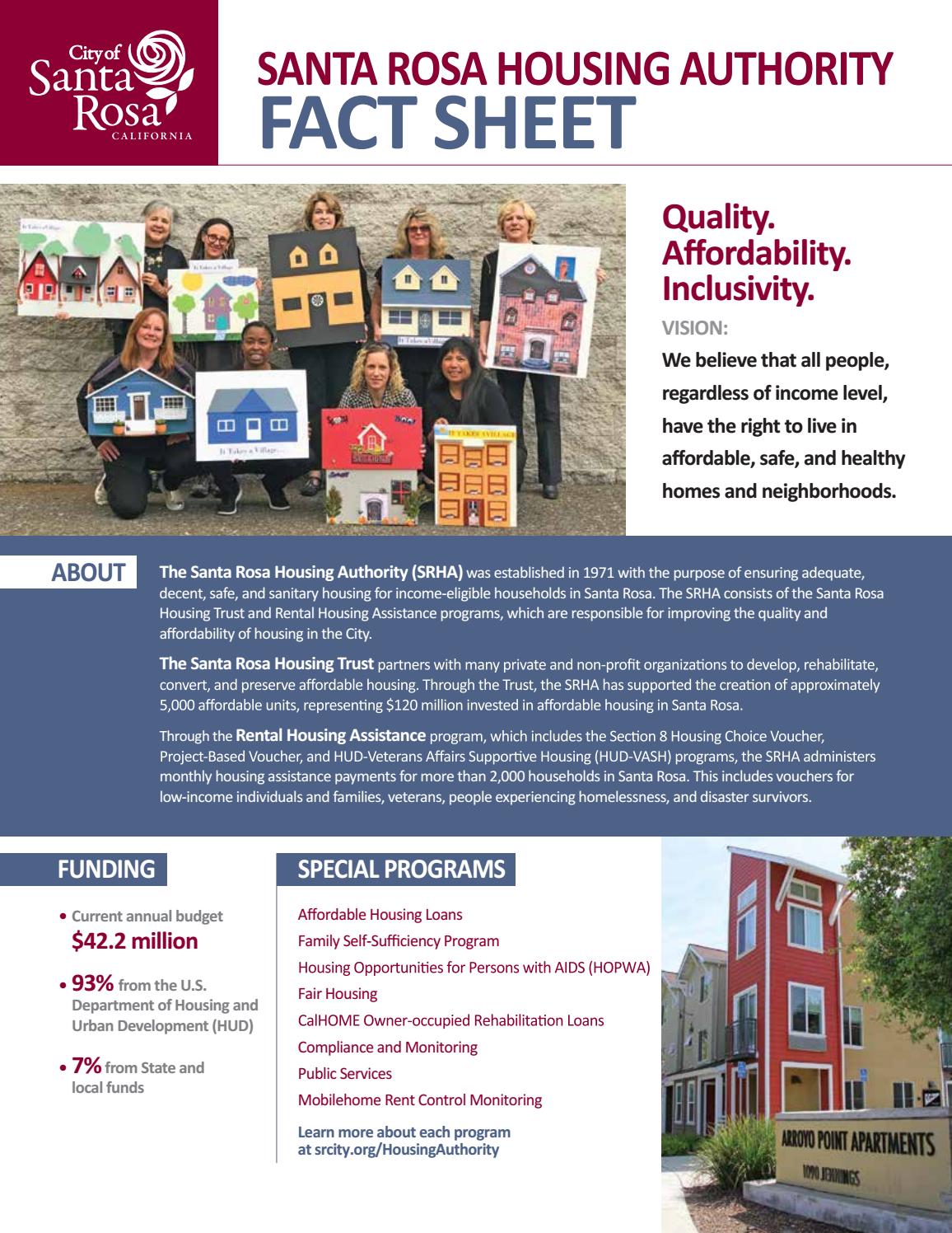 senior housing santa rosa ca on Santa Rosa Housing Authority Fact Sheet By City Of Santa Rosa Issuu