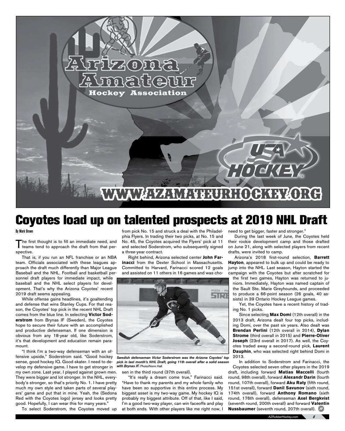 Arizona Rubber Magazine - Summer 2019 by Rubber Hockey Magazines - Issuu