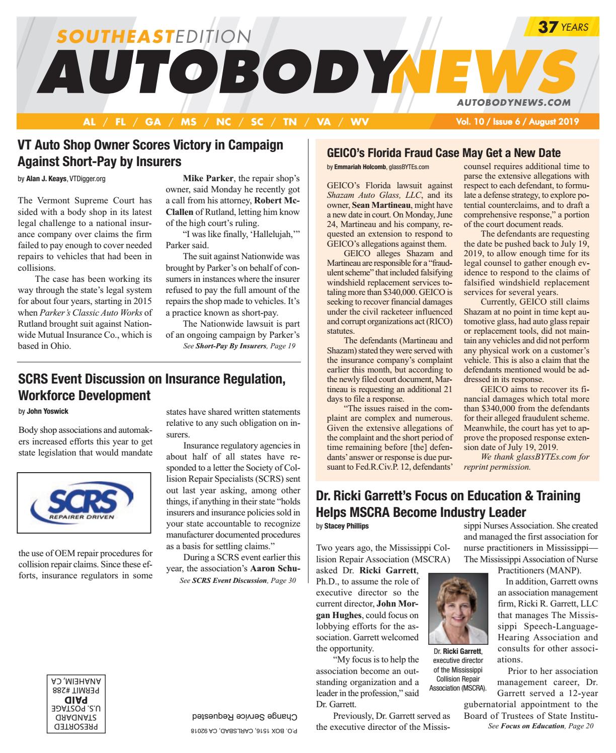 August 2019 Southeast Edition by Autobody News - Issuu