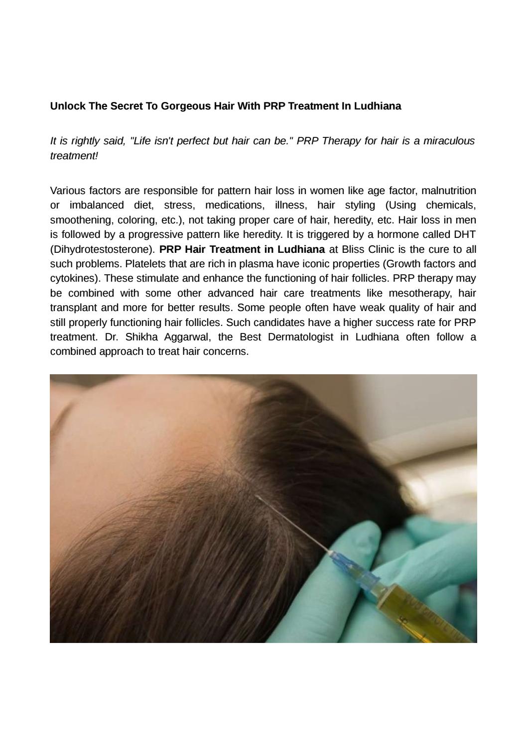 Leading Prp Hair Fall Treatment in Ludhiana by Shikha Sharma Issuu