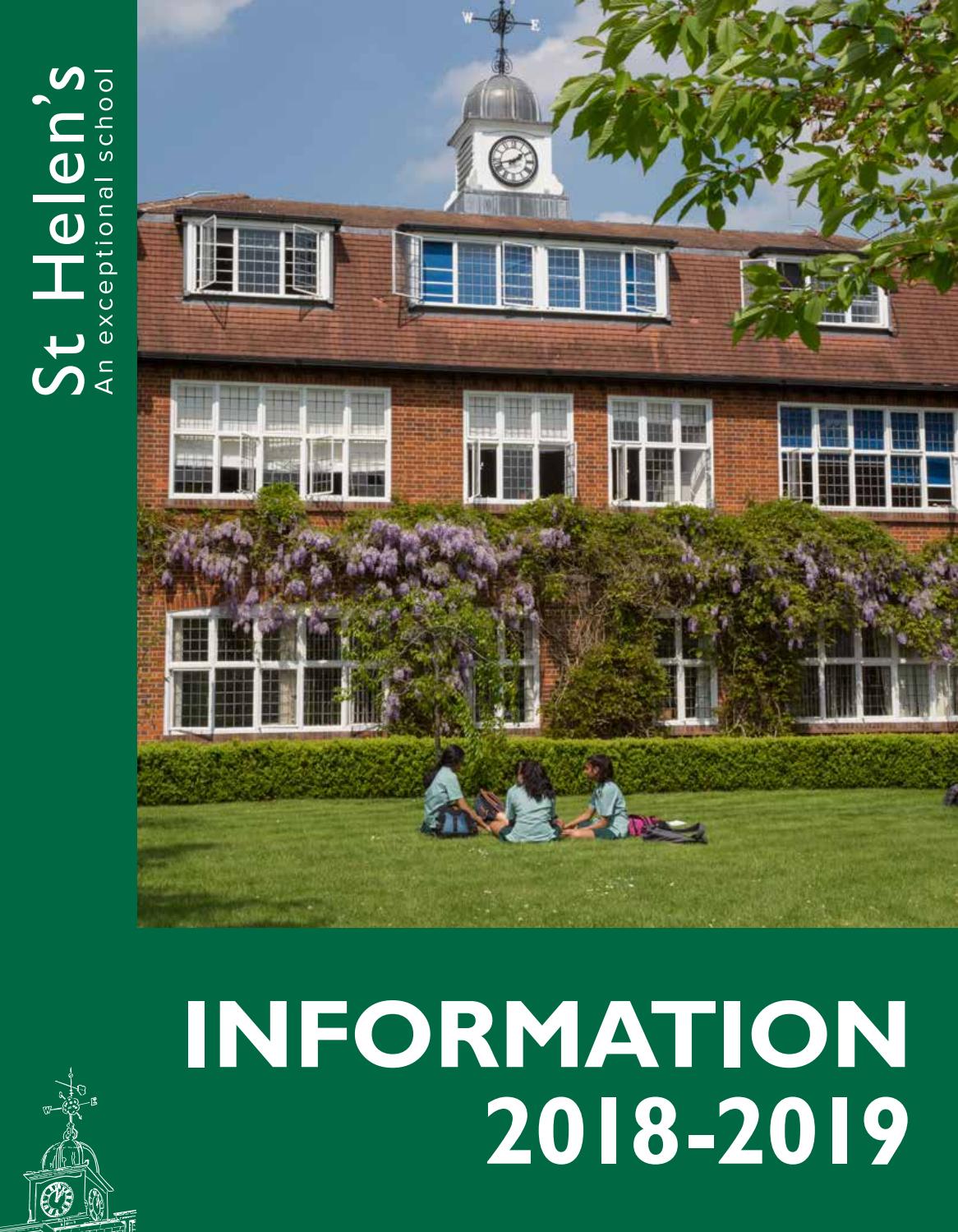 Information Booklet 18 19 By St Helen S School Issuu