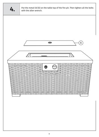 Cheyenne Fire 桌 Assembly Instructions (SL-FT-1) 第 10 页