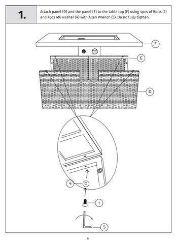 Cheyenne Fire 桌 Assembly Instructions (SL-FT-1) 第 7 页