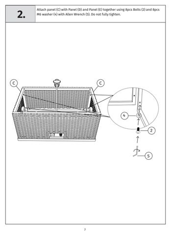 Cheyenne Fire 桌 Assembly Instructions (SL-FT-1) 第 8 页