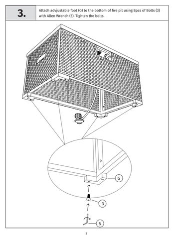 Cheyenne Fire 桌 Assembly Instructions (SL-FT-1) 第 9 页