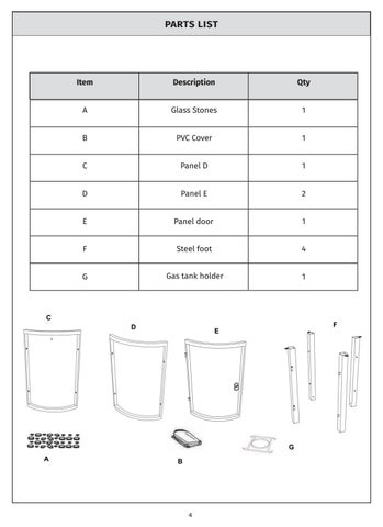Logan Fire 桌 Assembly Instructions (SL-FT-2-BLK, SL-FT-2-GRY) 第 5 页
