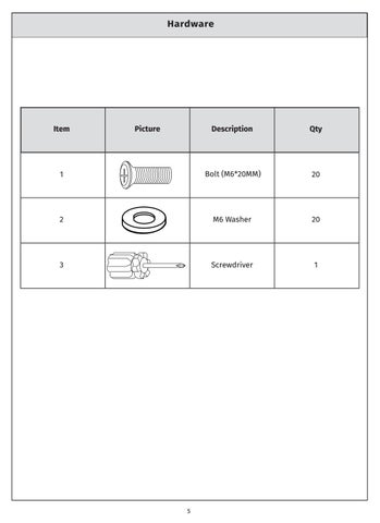 Logan Fire 桌 Assembly Instructions (SL-FT-2-BLK, SL-FT-2-GRY) 第 6 页