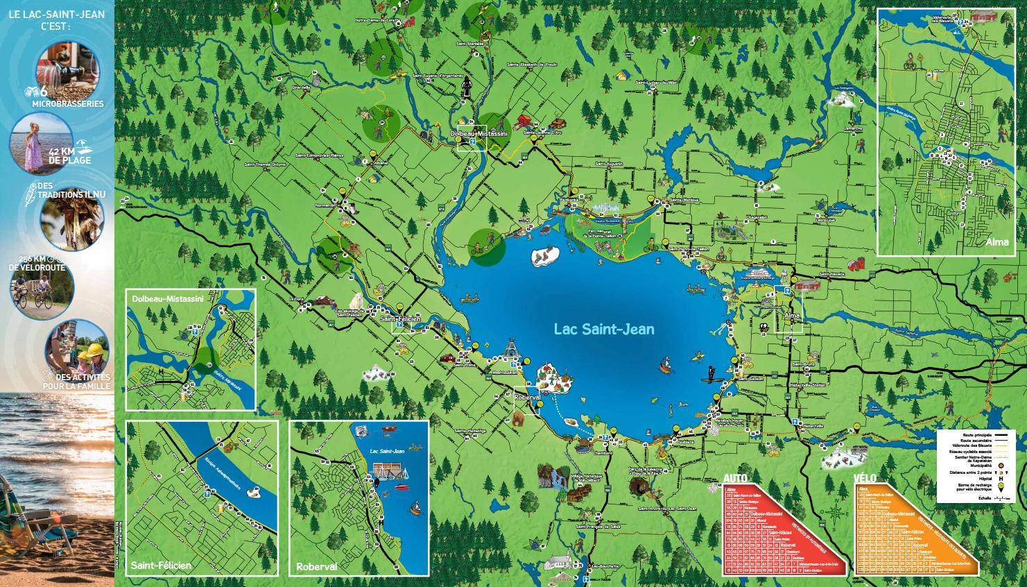 Carte ''Tour du Lac'' Destination LacSaintJean by Bureau des Congrès LacSaintJean Issuu