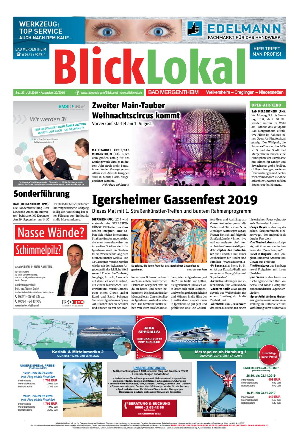 Blicklokal Bad Mergentheim Kw 30 2019 By Blicklokal Wochenzeitung