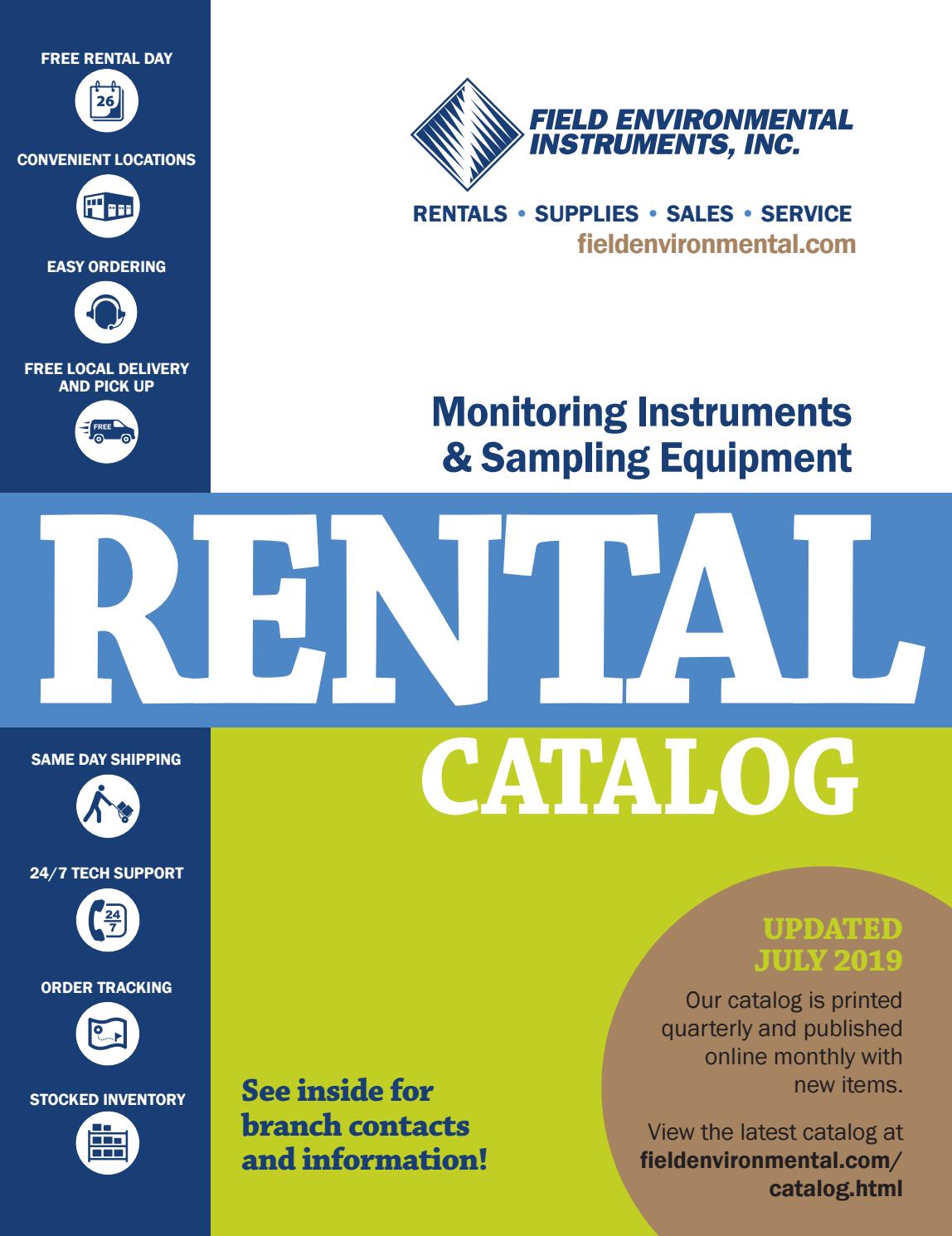 FEI July 2019 Rental Catalog by Field Environmental Instruments Issuu