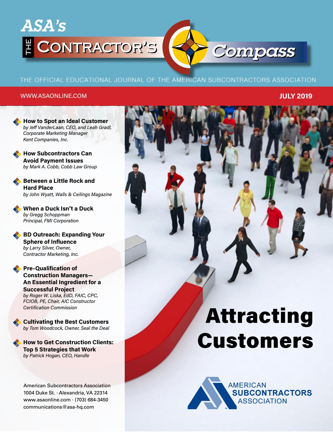 The Contractor S Compass July 2019 By American Subcontractors