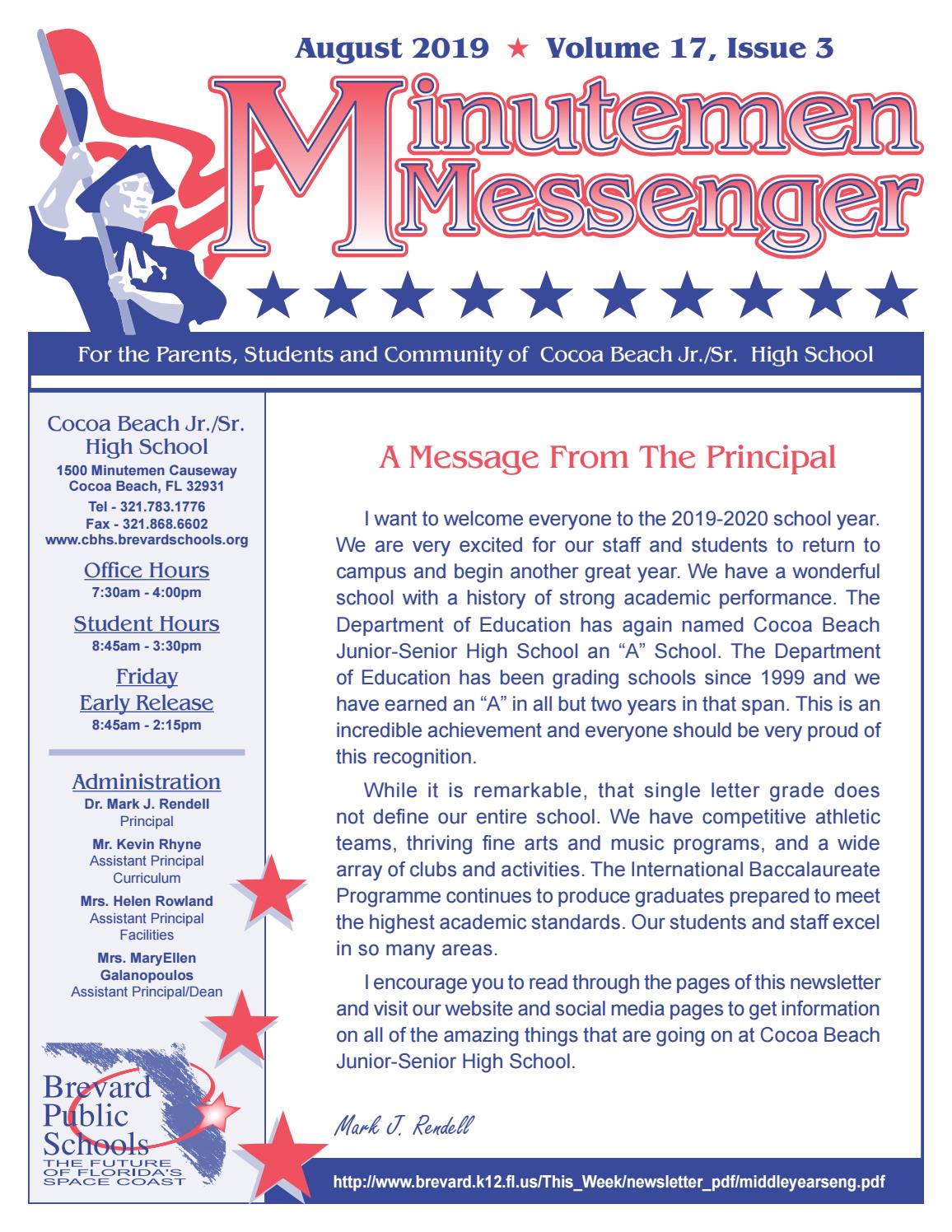 Cocoa Beach Jr Sr High School Newsletter by Academy Publishing, Inc