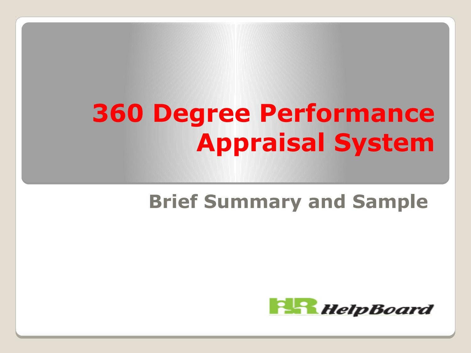 360 degree performance appraisal by Hrhelpboard15 - Issuu