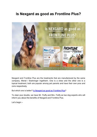 nexgard vs frontline plus