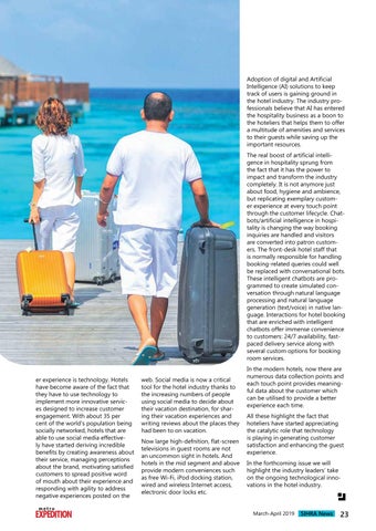 SIHRA News - March - April 2019 第 23 页