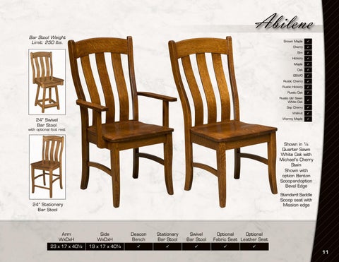 Amish Furniture Showcase Artisan Chairs 家具目录 第 11 页