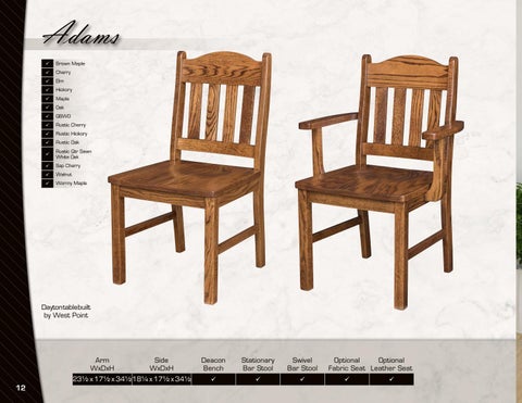 Amish Furniture Showcase Artisan Chairs 家具目录 第 12 页