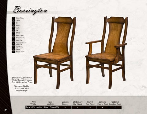 Amish Furniture Showcase Artisan Chairs 家具目录 第 24 页
